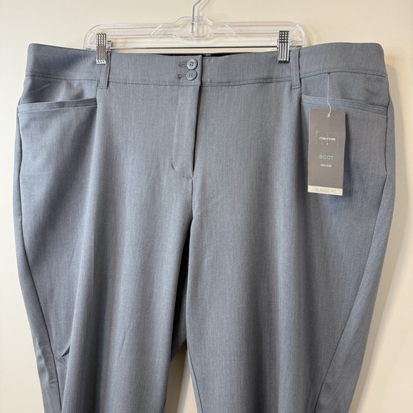 Maurices Women NWT Gray Plus Size Bootcut Dress Pants Trousers Work Sz 22S# - Picture 3 of 10